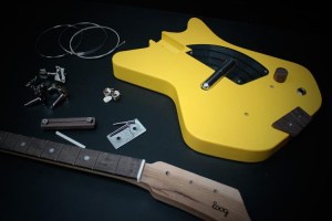 Loog Yellow Guitar Disassembled