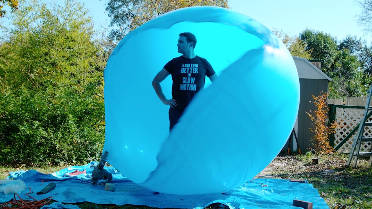 The Slow Mo Guys Climb Inside A 6 Balloon While It Inflates And Explodes