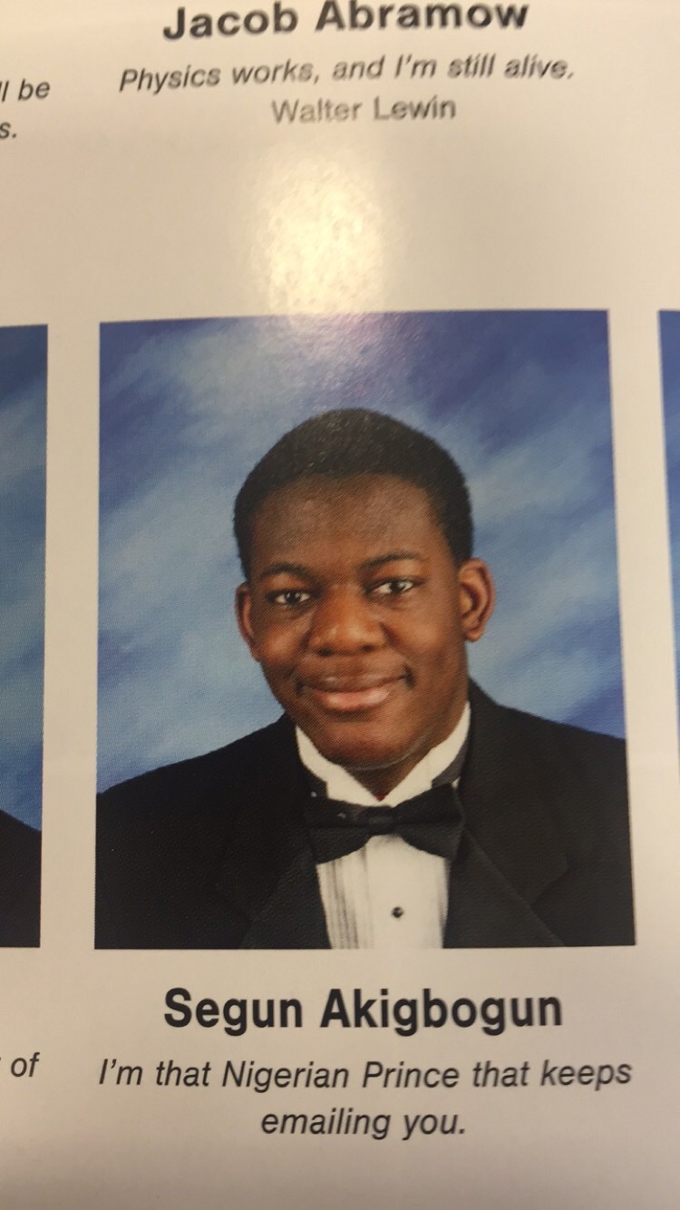 High School Senior Puts a Hilarious Quote Underneath His Picture In the  School Yearbook