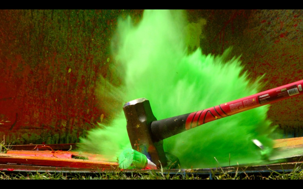 Beautiful Slow Motion Video of Spray Paint Cans Exploding As They