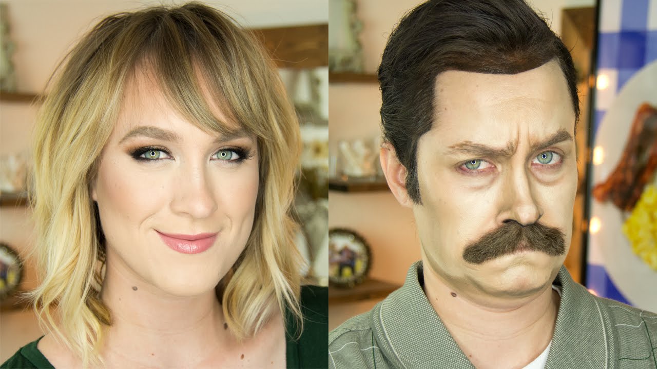 Makeup Artist Transforms Herself Into Ron Swanson From Parks And