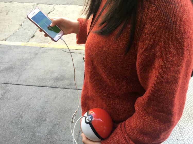Pokeball Charger in Use