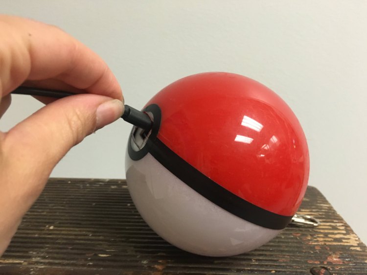 Pokeball Charger Plugging In