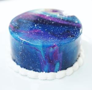 Galaxy Mirror Cake