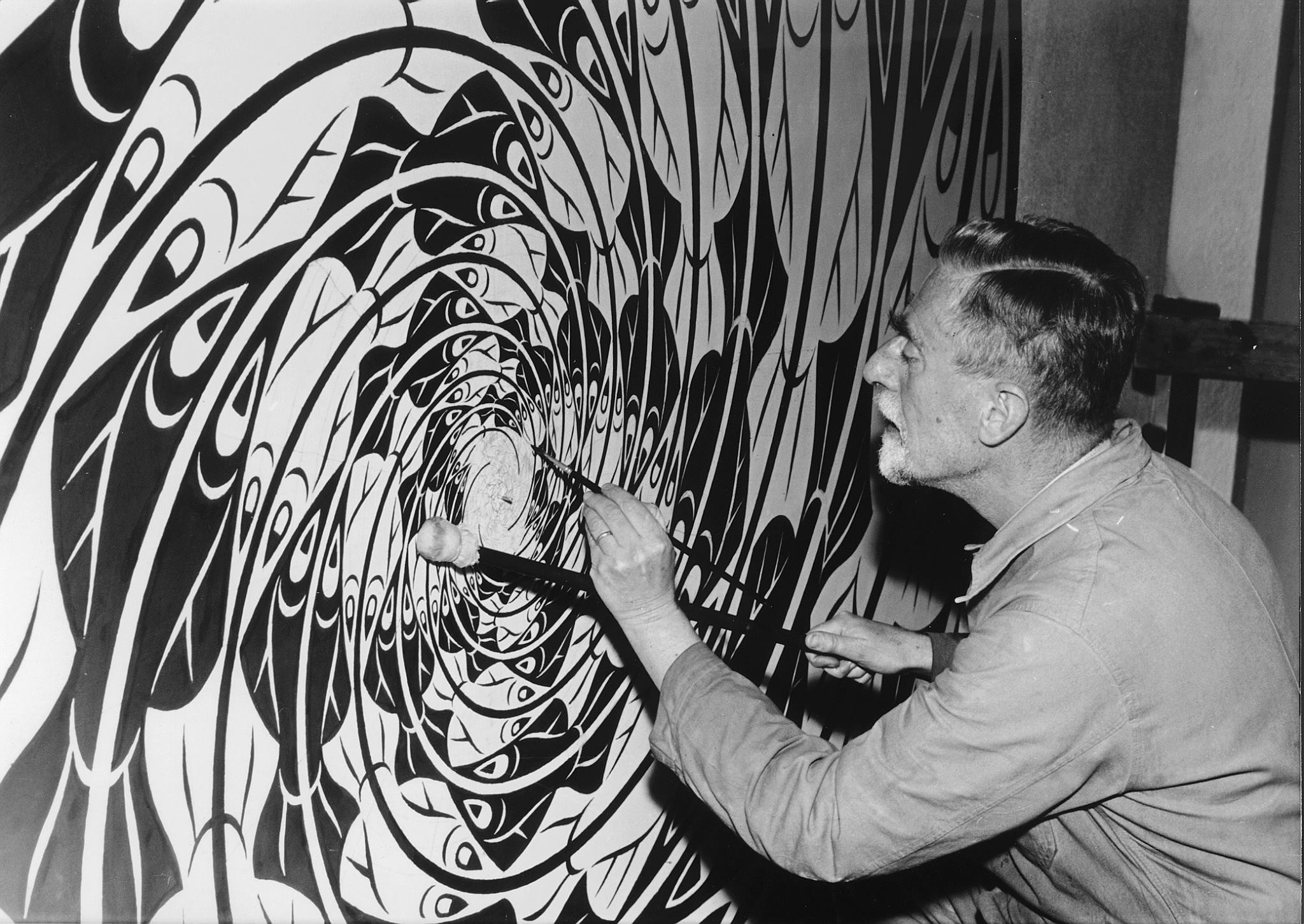 Artist M.C. Escher Demonstrates His Artistic Process in a Fascinating