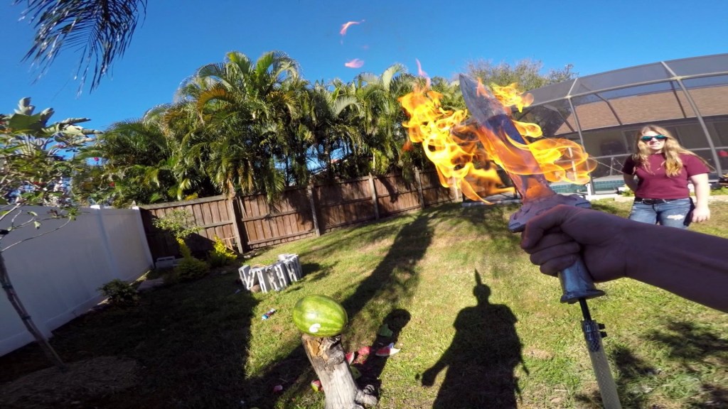 The Backyard Scientist Constructs a Flaming Sword and Slays a Watermelon