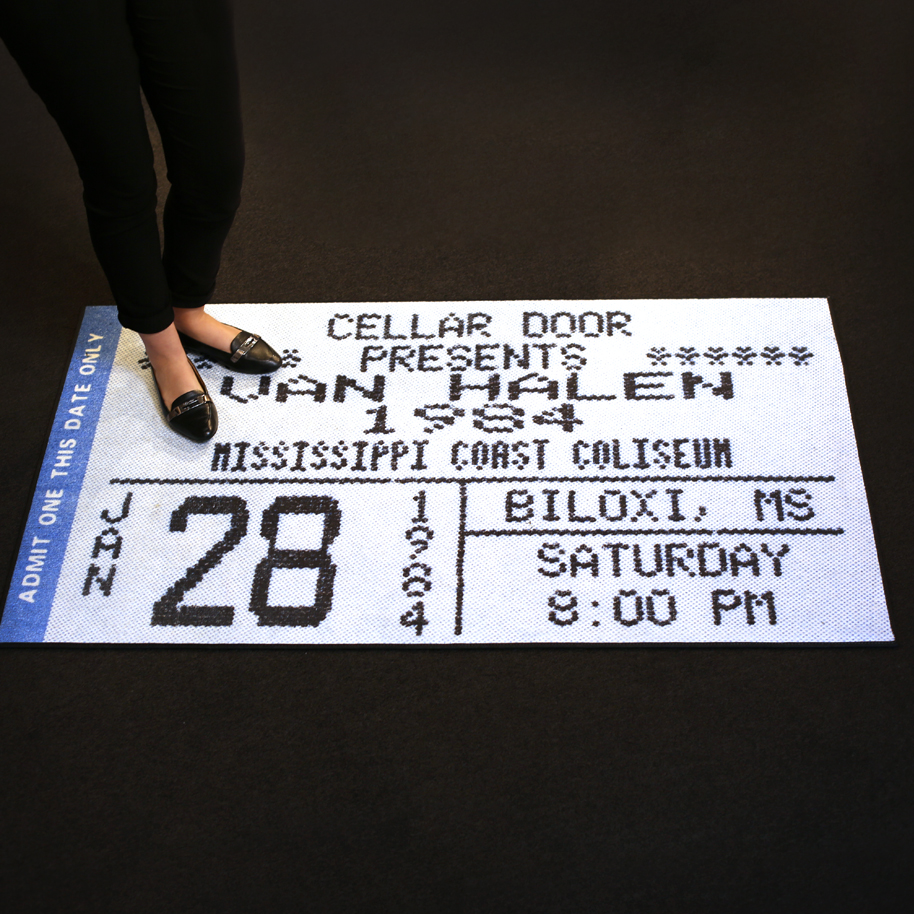 Concert Ticket Stubs Turned Into Custom Doormats