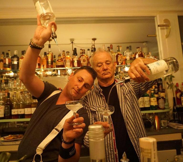 Bill Murray Tending Bar