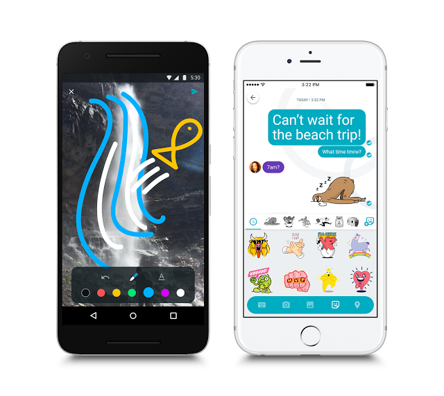 Google Allo Drawing and Stickers