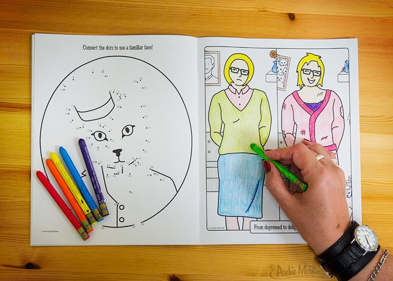 The Crazy Cat Lady Coloring Book, 24 Pages of Furry Fun Without the