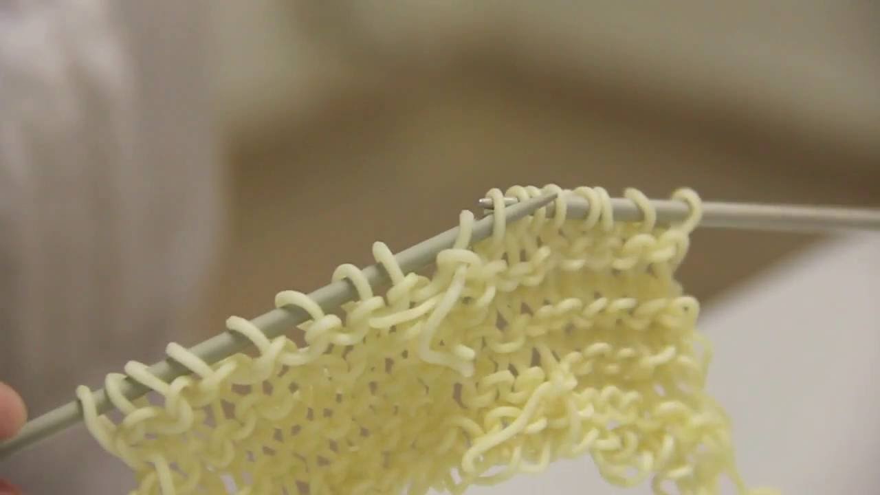 Talented MultiMedia Artist Knits With Instant Ramen Noodles as a