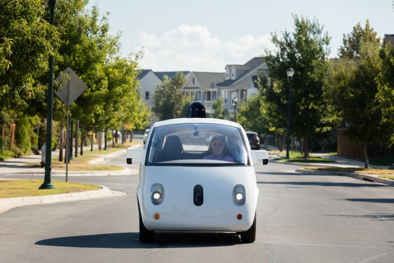 Waymo Blind Man in Car