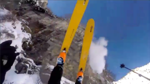 Accidentally Skiing Off Cliff