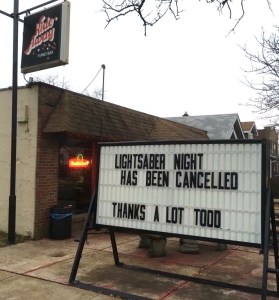 Lightsaber Night Has Been Cancelled