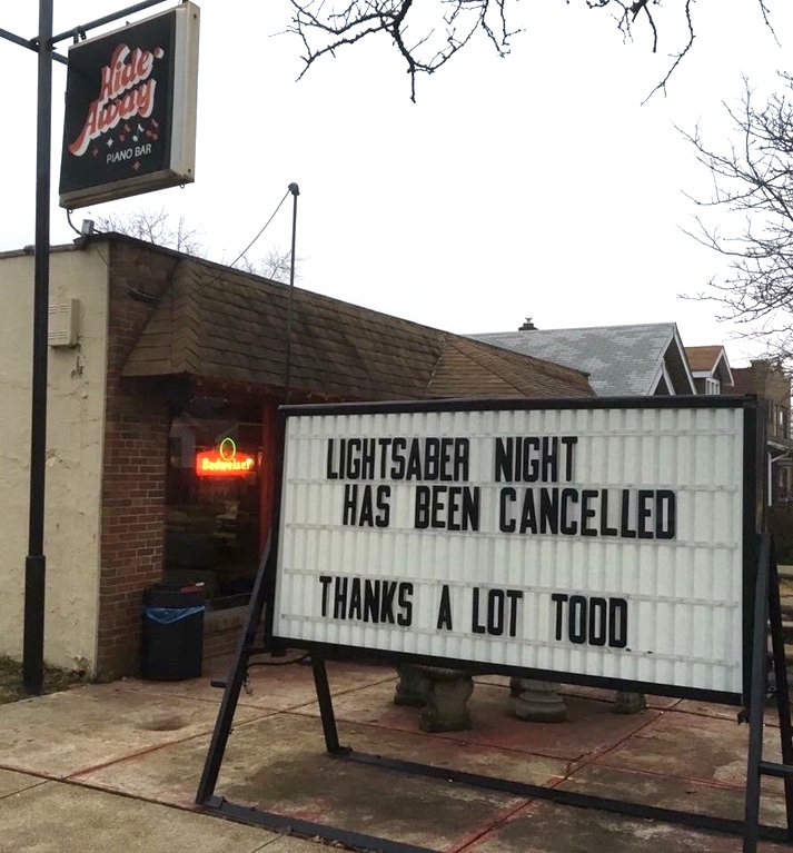 Lightsaber Night Has Been Cancelled