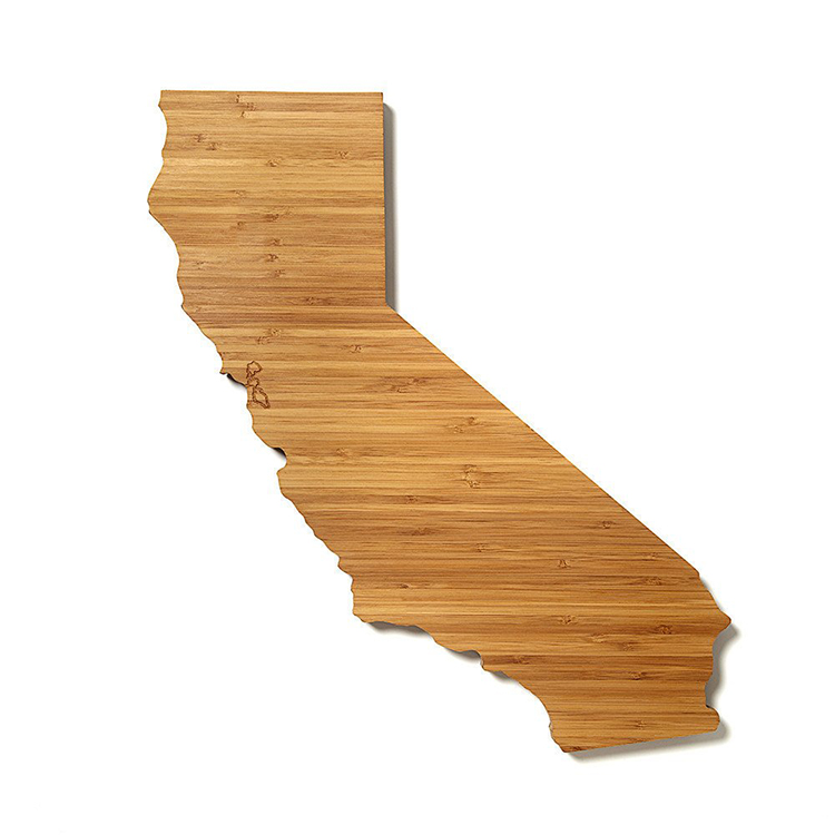 Wooden Cutting Boards Shaped Like U.S. States