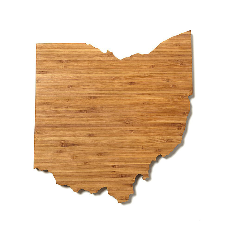 Wooden Cutting Boards Shaped Like U.S. States