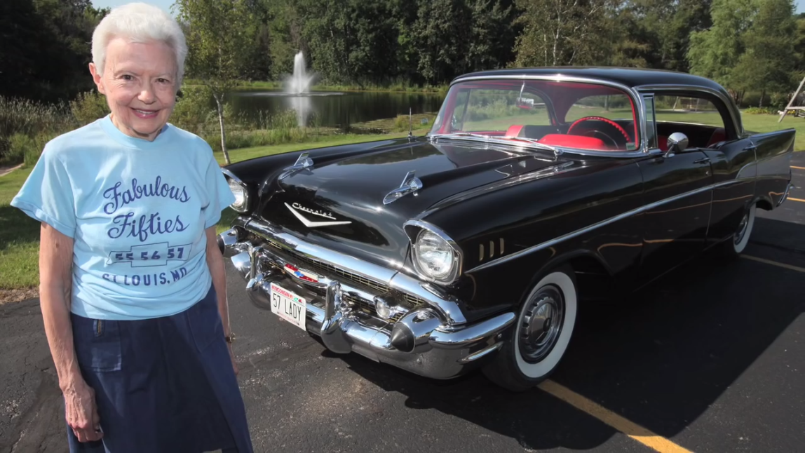 Grace Braeger and 1957 Chevy