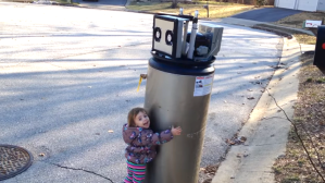 Little Girl Loves Water Heater