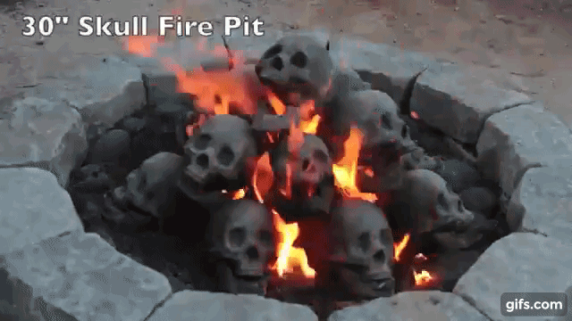 Creepy Fireproof Human Skull Logs That Can Be Used in Your Gas Fireplace or...