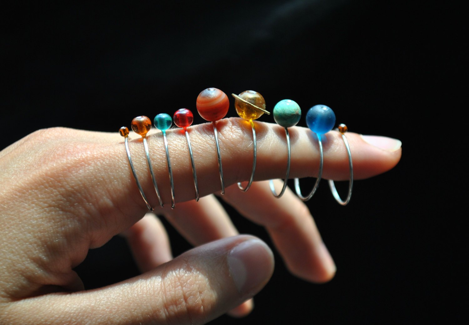 Planetary Rings Patterns A Cleverly Designed Set of Stackable Planetary Rings That Form a Tiny ...