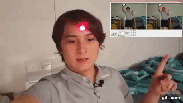 A Pizza Box Robot That Shoots a Laser in Your Eye No Matter Where Your Face Moves