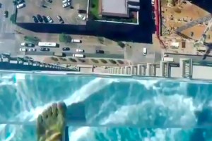 Stomach Turning Glass Bottom Pool in Houston Allows You to Swim 500 Feet Over the City