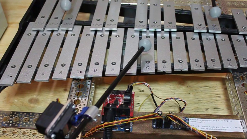 A Robot Glockenspiel and Hacked Hard Drives Perform a Cover of 'Axel F