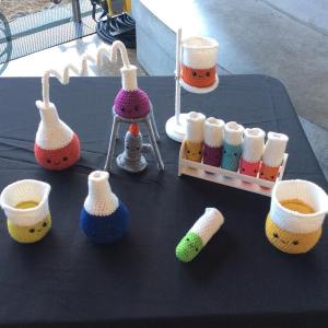 Colorful Crocheted Chemistry Set