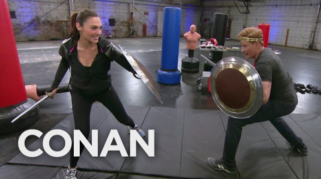 Conan Works Out With Wonder Woman Gal Gadot