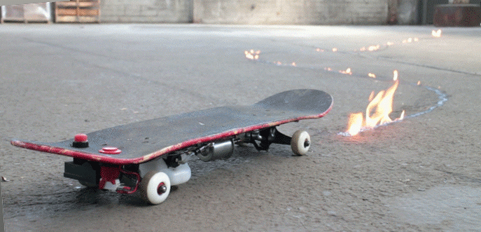 Flamethrower Skateboard
