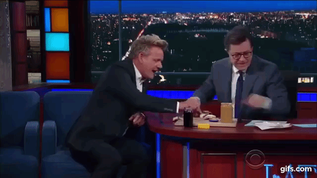 Gordon Ramsay PBJ Stephen Colbert