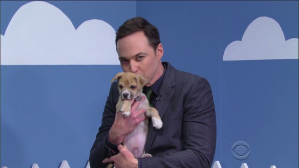 Jim Parsons and Puppy