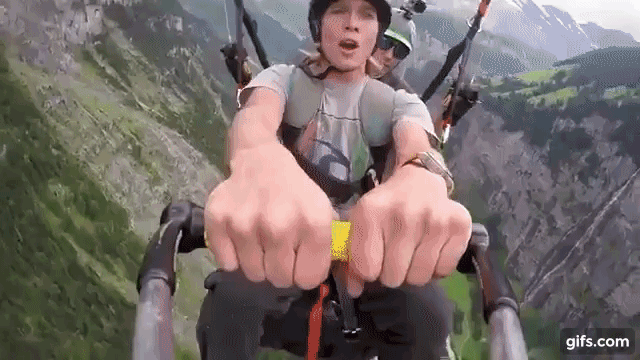 Rope Swing Paragliding the Swiss Alps