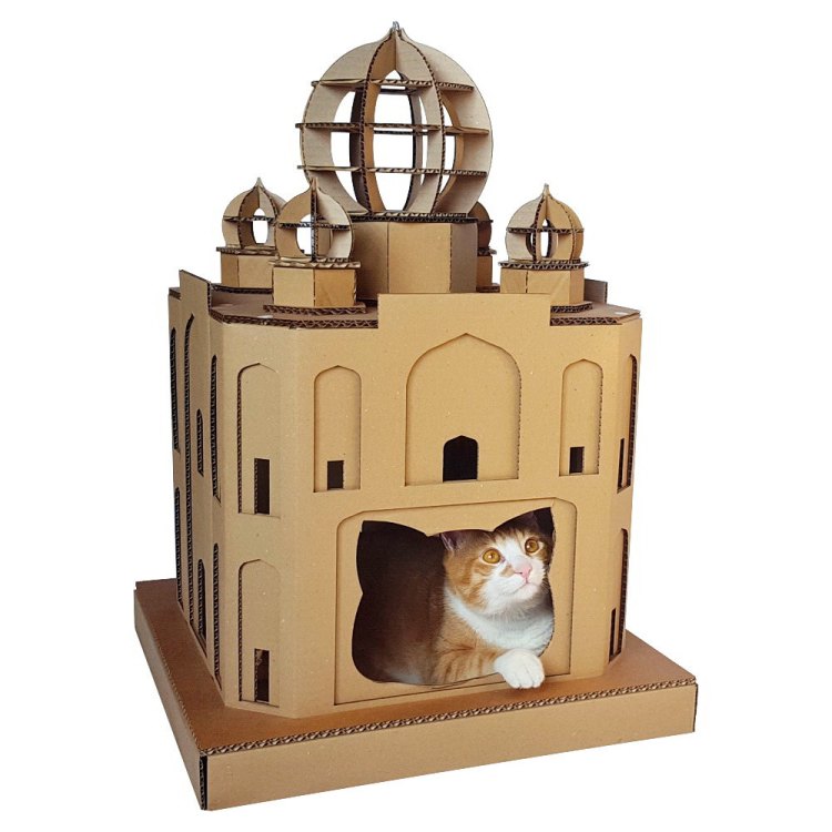 Taj Mahal Cardboard Cat House