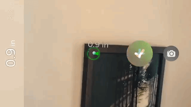 Augmented Reality tape measure app