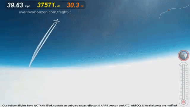 High Altitude Weather Balloon Captures Up Close GoPro Footage of an Airbus A319 Jet Flying By