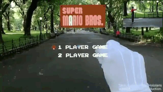 Super Mario Bros Recreated as Life Size Augmented Reality Game