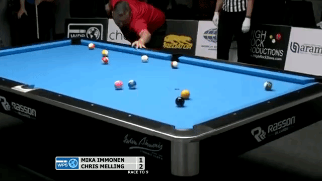 Chris Melling Has an Unbelievable Run of Pool Shots During the World Pool Series Tour