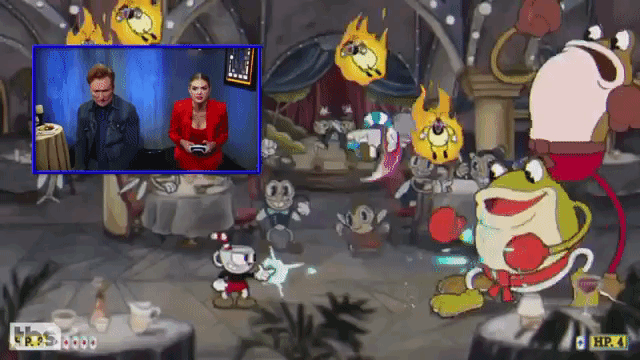 Conan O’Brien Plays 'Cuphead' With Kate Upton on Clueless Gamer