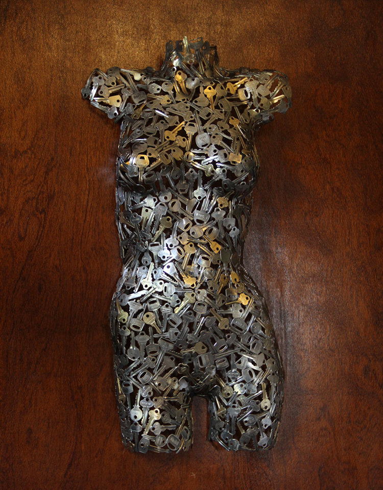 Strikingly Intricate Sculptures Made Out of Recycled Keys, Copper Coins