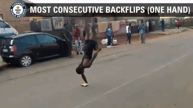 Most consecutive one handed backflips