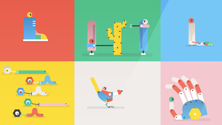 A Cute Animation About ‘Silly Robots’ Made of 50 Different Animated GIF Images