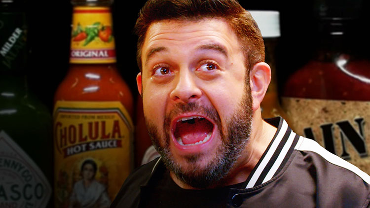 Man v. Food's Adam Richman Tells Stories About His Life While Eating Progressively Spicy Wings