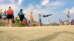 Blue Angels Pilot Sneaks Up on People in Chicago With Surprise Flyby Maneuver