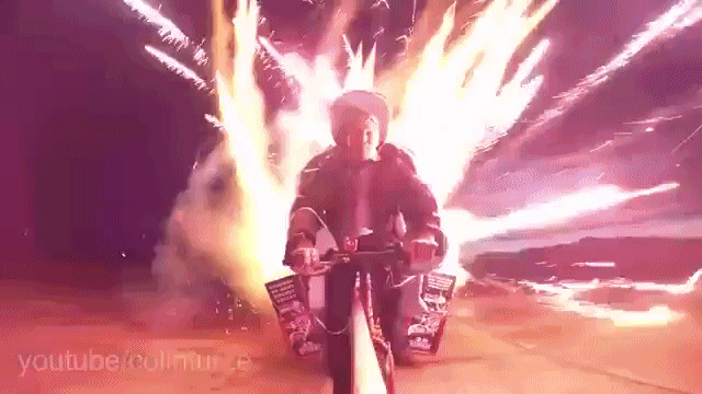 Colin Furze Launches 1,000 Rockets Off the Back of a Custom Bike While Riding It