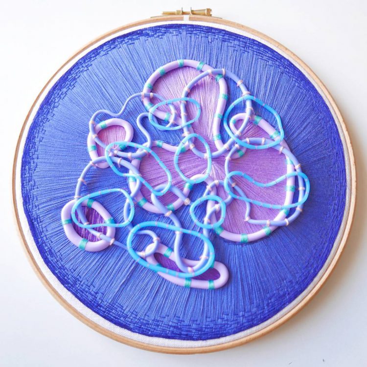 Mixed Media Embroidery Hoop Art