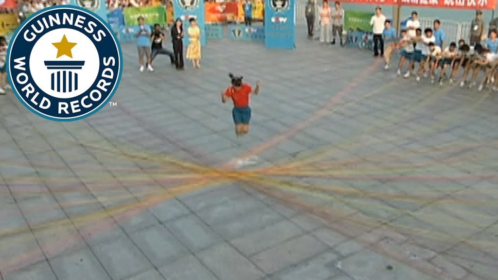 Chinese School Girl Set Guinness World Record for Jumping Over 110 Individual Skipping Ropes