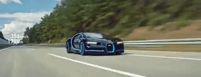 2017 Bugatti Chiron Sets World Record for Going From 0 to 249mph and Back to 0 in 42 Seconds
