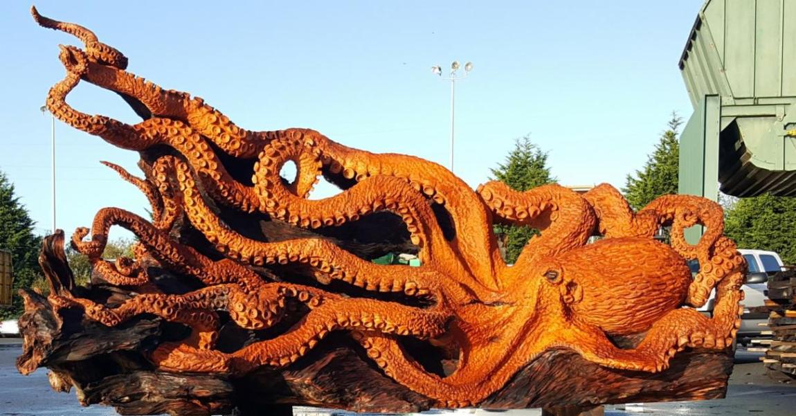 Pacific Octopus Carving